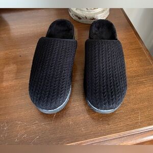 Womens Vionic Sakura black Mules Clogs Slides Shoes soft stretch size 10M VGUC